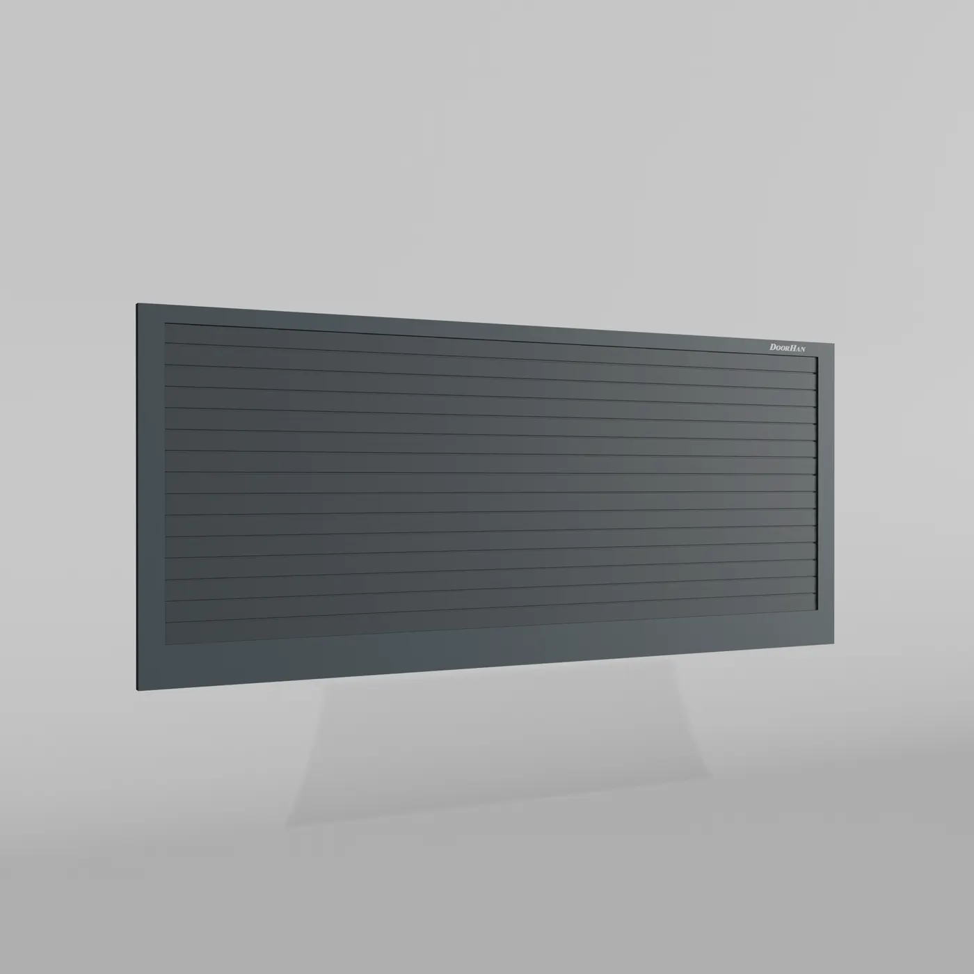 Откатные ворота DoorHan 2200х1700 цвета RAL 7016 (антрацит) с дизайном «доска» без автоматики